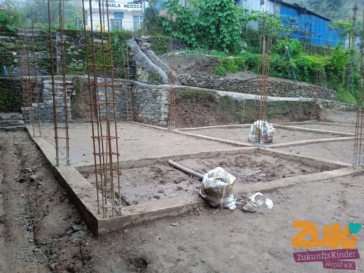 Fundament für Kantine und Küche